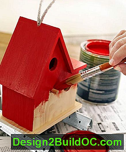 pintar un alimentador de pájaros rojo con restos de cordón de esquina de paneles de yeso para elevación y soporte, 10 usos