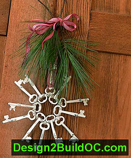 božični okraski narejeni iz okostnih ključev, enostavna nadgradnja okrog doma za celo leto