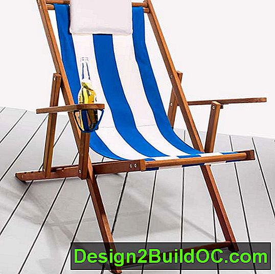 Sedia da spiaggia Cape Cod con struttura in legno balau giallo e tela di cotone, guida allo shopping di sedie a sdraio pieghevoli