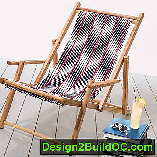 Julie Brown Designs struttura in cotone intrecciato a righe e gommato, guida allo shopping di sedie a sdraio pieghevoli