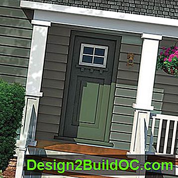 casa de campo con puerta de entrada inspirada en artesanos