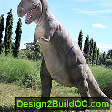 velika t-rex zunanja skulptura kot eno od najlepših dvoriščnih in vrtnih izdelkov