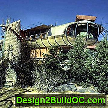 et hovercraft-formet hus i Albuquerque, New Mexico