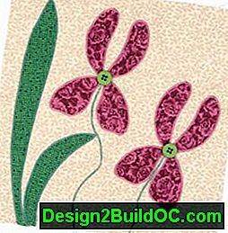 Garden Queen Iris Quilt Block: queen