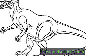 Как да нарисуваме алозавър в 6 стъпки: динозавър