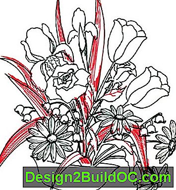 Cómo dibujar un arreglo floral en 7 pasos: arreglo